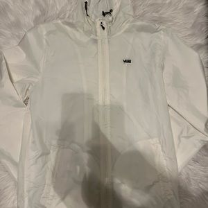 Vans white windbreaker size medium